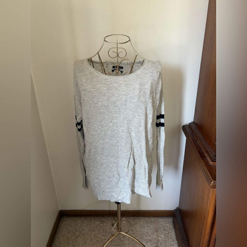 American Eagle Ahh-Mazingly Soft Waffle Knit Top Small Gray